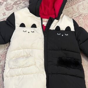 Catimini Black and Cream Kids' Jacket